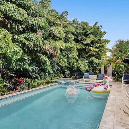 Stylish Tropical Oasis Hot Tub Pool Bbq Vila Fort Lauderdale Exterior foto