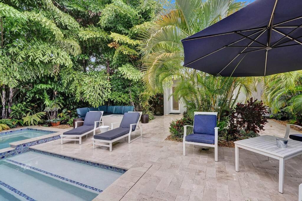 Stylish Tropical Oasis Hot Tub Pool Bbq Vila Fort Lauderdale Exterior foto