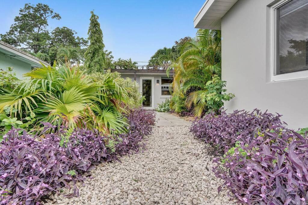 Stylish Tropical Oasis Hot Tub Pool Bbq Vila Fort Lauderdale Exterior foto